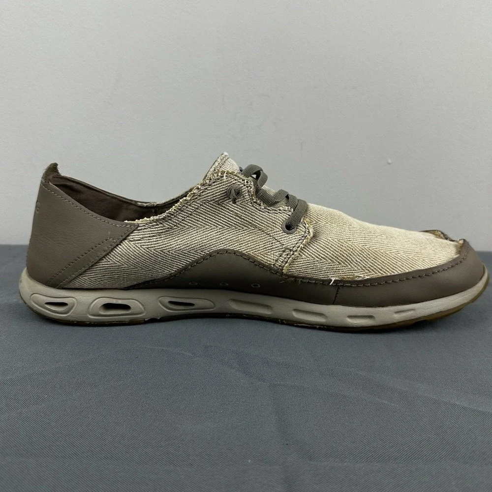 Columbia Bahama Vent PFG Laced Boat Deck Shoes Mens 15 Tan Beige